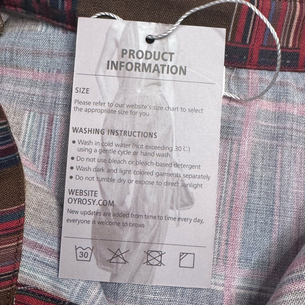 Oyrosy Retro Elegant Classy Lapel Reddish Brown Plaid Maxi Dress w/ Pockets - Picture 8 of 16